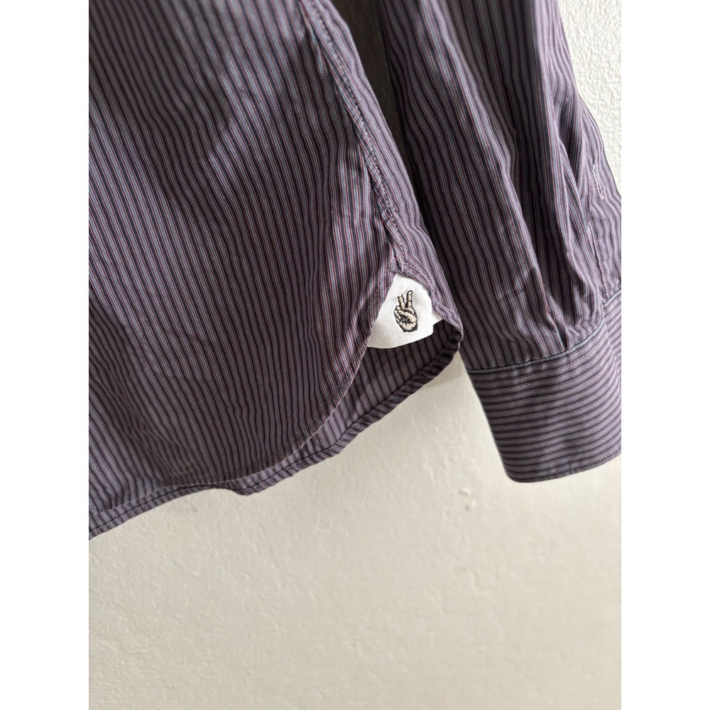 John Varvatos Slim Fit Long Sleeve Button Up Men's Shirt Preppy 17 36/37 - Picture 2 of 8